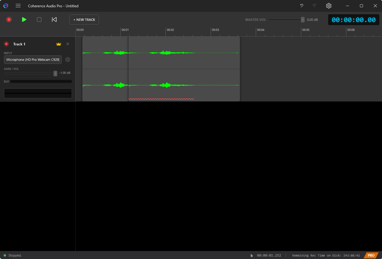Red squiggly overlap indicator